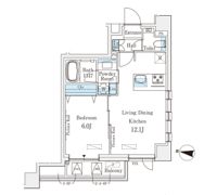 レフィールオーブ麻布仙台坂の間取り画像
