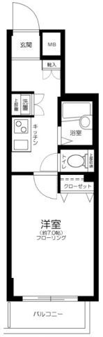 エスコートノヴェル代々木公園の間取り画像