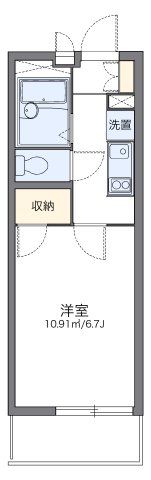 レオパレスヴィラ曽根Cの間取り画像