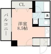 サテンドール黒髪の間取り画像