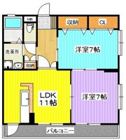 コートプレイス龍田Ⅱの間取り画像
