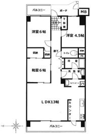 ラミアール西船橋の間取り画像