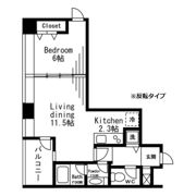 レジディアタワー麻布十番の間取り画像