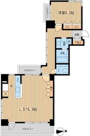 芝公園アパートメントの間取り画像