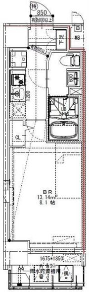 S－RESIDENCE錦糸町パークサイドの間取り画像