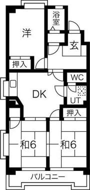 グリーンヒルズ猪子石 B棟の間取り画像