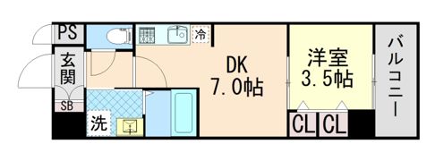 ASCLAIRE KOBE HIGASHINADAの間取り画像