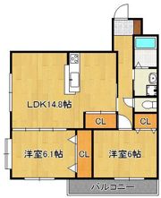 セレッソひびきのの間取り画像