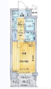 エステムコート梅田茶屋町デュアルスペースの間取り画像