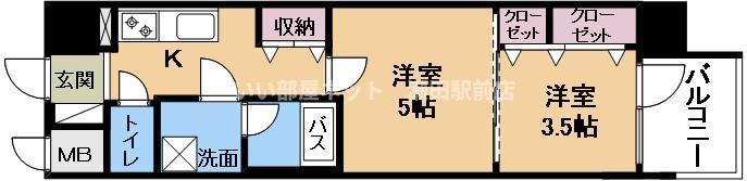 クレアドーレ南草津の間取り画像