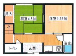 田井町貸家の間取り画像