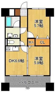 ニューシティアパートメンツ南小倉Iの間取り画像