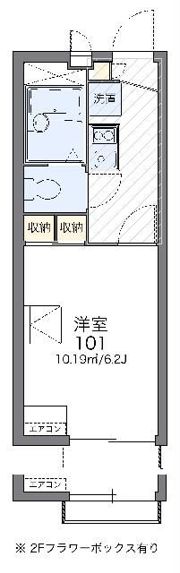 レオパレスドゥエッジの間取り画像
