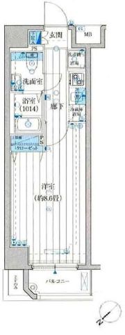 プレール・ドゥーク東京イーストⅡの間取り画像