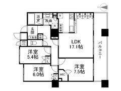 ライオンズタワー神戸旧居留地の間取り画像