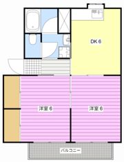 クローバーCの間取り画像