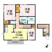 La Forte(ラ・フォルテ) N棟の間取り画像