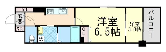 Xing CUBE ONEの間取り画像