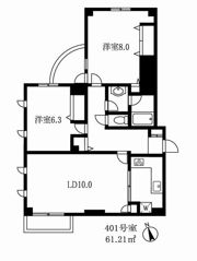 コルザ奥沢Ⅱの間取り画像