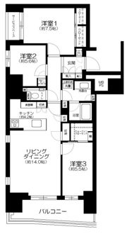 HARUMI FLAG PARK VILLAGE B棟の間取り画像