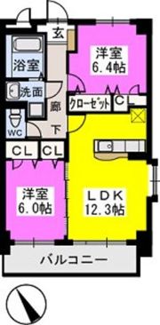 プレジデント正弥横峰の間取り画像