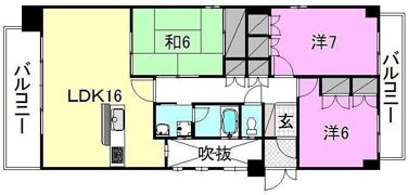 ヴォルジュ石手の間取り画像