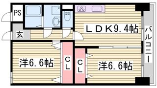ベルロード六甲の間取り画像