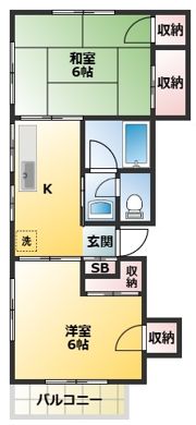 コーポラス江北の間取り画像