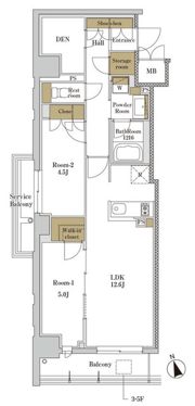 RJRプレシア大森北の間取り画像
