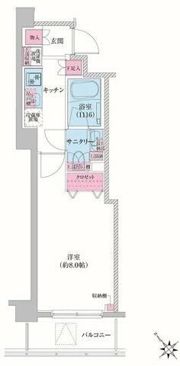 新品家具付きマンション上荻17 KaGood東京の間取り画像