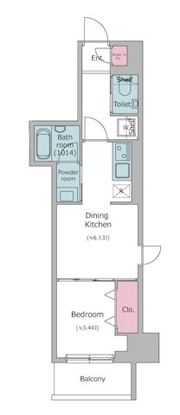 ドゥーエ入谷Ⅰの間取り画像