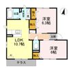 リブェール上野 A棟の間取り画像