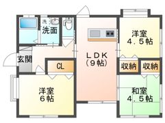 長倉貸家の間取り画像
