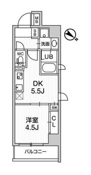 ALTERNA王子飛鳥山の間取り画像