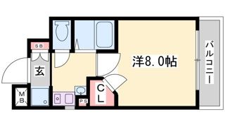 エステムコート三宮山手Ⅱソアーレの間取り画像