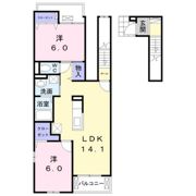 ボヌール ミヤの間取り画像