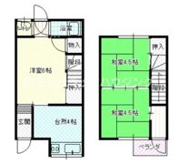 萱島東借家の間取り画像