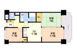 香椎東映マンションの間取り画像
