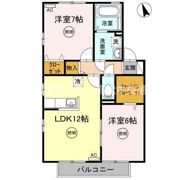 リビングタウン松縄 B棟の間取り画像