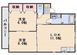 シャンポールながせE棟の間取り画像
