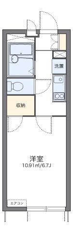 レオパレスリバーパークⅡの間取り画像