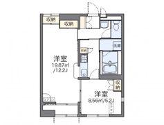 レオパレスシェルテニナガワの間取り画像