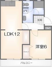スカイハイツ新田の間取り画像
