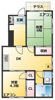 グレースハイツBの間取り画像