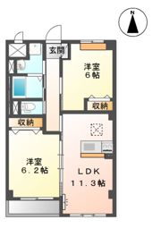 メルヴェイユ荒井の間取り画像