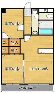 エクセレント本城の間取り画像