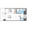プレサンス京橋GREEN YARDアルミラの間取り画像