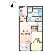 仮）つくば市高見原新築アパートの間取り画像