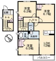 フラットスクエア庚午北の間取り画像