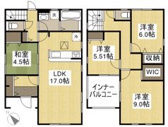 西阿知町西原戸建の間取り画像
